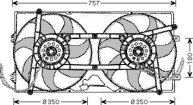 Ava Quality Cooling VN7504 - Вентилятор, охлаждение двигателя autosila-amz.com