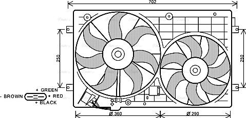Ava Quality Cooling VN7528 - Вентилятор, охлаждение двигателя autosila-amz.com