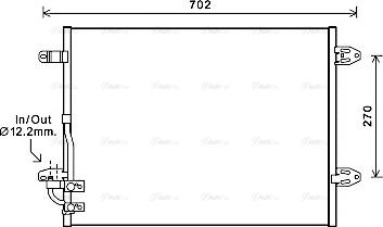 Ava Quality Cooling VNA5323 - Конденсатор кондиционера autosila-amz.com