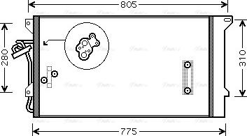 Ava Quality Cooling VNA5244D - Конденсатор кондиционера autosila-amz.com