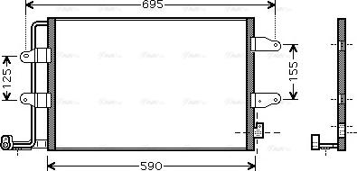 Ava Quality Cooling VNA5252 - Конденсатор кондиционера autosila-amz.com