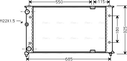 Ava Quality Cooling VNA2192 - Радиатор, охлаждение двигателя autosila-amz.com