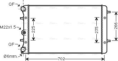 Ava Quality Cooling VNA2174 - Радиатор, охлаждение двигателя autosila-amz.com