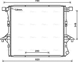 Ava Quality Cooling VNA2363 - Радиатор, охлаждение двигателя autosila-amz.com