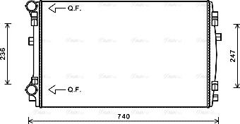 Ava Quality Cooling VNA2338 - Радиатор, охлаждение двигателя autosila-amz.com