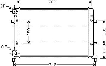 Ava Quality Cooling VNA2205 - Радиатор, охлаждение двигателя autosila-amz.com