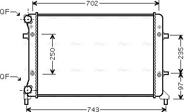 Ava Quality Cooling VNA2223 - Радиатор, охлаждение двигателя autosila-amz.com