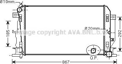 Ava Quality Cooling VNA2271 - Радиатор, охлаждение двигателя autosila-amz.com