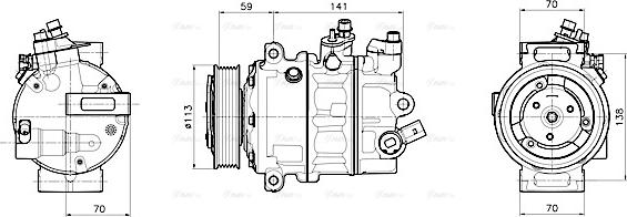 Ava Quality Cooling VNAK446 - Компрессор кондиционера autosila-amz.com