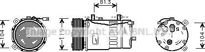 Ava Quality Cooling VNAK046 - Компрессор кондиционера autosila-amz.com