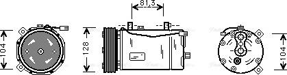 Ava Quality Cooling VNAK164 - Компрессор кондиционера autosila-amz.com