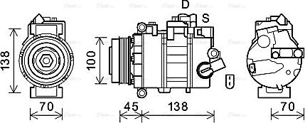 Ava Quality Cooling VNAK384 - Компрессор кондиционера autosila-amz.com