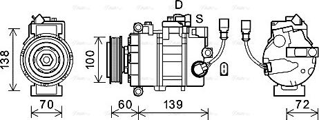 Ava Quality Cooling VNAK382 - Компрессор кондиционера autosila-amz.com