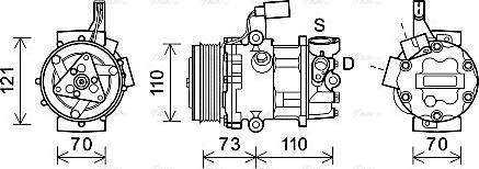 Ava Quality Cooling vnak375 - Компрессор кондиционера autosila-amz.com