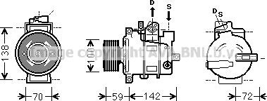 Ava Quality Cooling VNK380 - Компрессор кондиционера autosila-amz.com