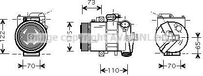 Ava Quality Cooling VNK240 - Компрессор кондиционера autosila-amz.com