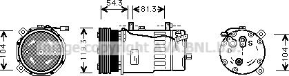 Ava Quality Cooling VNK280 - Компрессор кондиционера autosila-amz.com