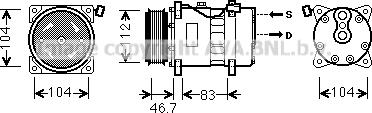 Ava Quality Cooling VNK288 - Компрессор кондиционера autosila-amz.com