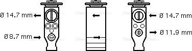 Ava Quality Cooling VO1160 - Расширительный клапан, кондиционер autosila-amz.com