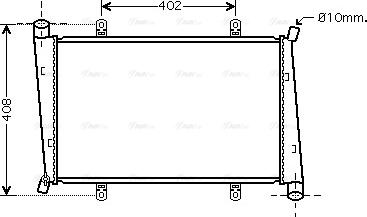 Ava Quality Cooling VO 2130 - Радиатор, охлаждение двигателя autosila-amz.com