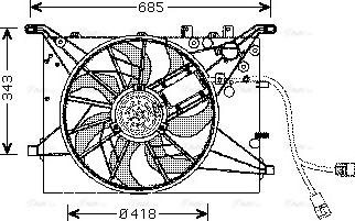Ava Quality Cooling VO 7502 - Вентилятор, охлаждение двигателя autosila-amz.com