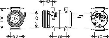 Ava Quality Cooling VOAK120 - Компрессор кондиционера autosila-amz.com