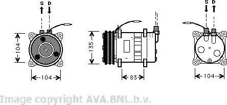 Ava Quality Cooling VO K052 - Компрессор кондиционера autosila-amz.com