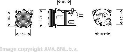Ava Quality Cooling VO K030 - Компрессор кондиционера autosila-amz.com