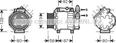 Ava Quality Cooling VOK188 - Компрессор кондиционера autosila-amz.com