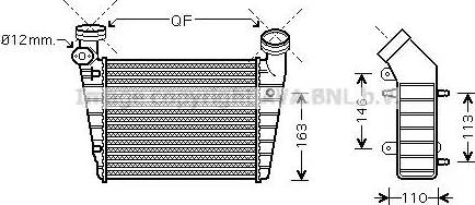 Ava Quality Cooling VW 4216 - Интеркулер, теплообменник турбины autosila-amz.com