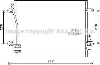 Ava Quality Cooling VW5322 - Конденсатор кондиционера autosila-amz.com