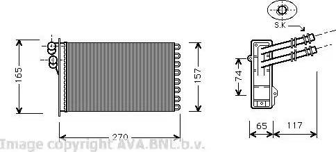 Ava Quality Cooling VW 6175 - Теплообменник, отопление салона autosila-amz.com