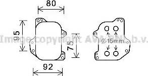 Ava Quality Cooling VW3393 - Масляный радиатор, двигательное масло autosila-amz.com