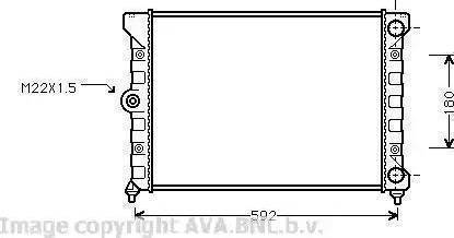 Ava Quality Cooling VW 2099 - Радиатор, охлаждение двигателя autosila-amz.com