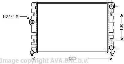 Ava Quality Cooling VW 2109 - Радиатор, охлаждение двигателя autosila-amz.com