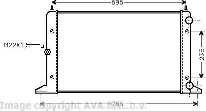 Ava Quality Cooling VW 2134 - Радиатор, охлаждение двигателя autosila-amz.com