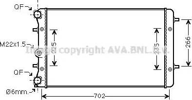 Ava Quality Cooling VW 2174 - Радиатор, охлаждение двигателя autosila-amz.com