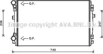 Ava Quality Cooling VW2338 - Радиатор, охлаждение двигателя autosila-amz.com