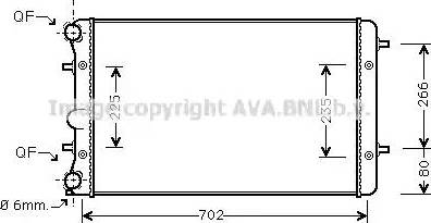 Ava Quality Cooling VW 2286 - Радиатор, охлаждение двигателя autosila-amz.com