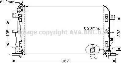 Ava Quality Cooling VW 2271 - Радиатор, охлаждение двигателя autosila-amz.com