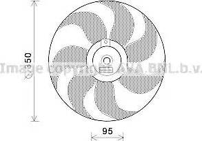 Ava Quality Cooling VW 7511 - Вентилятор, охлаждение двигателя autosila-amz.com