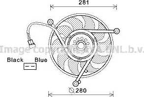 Ava Quality Cooling VW 7531 - Вентилятор, охлаждение двигателя autosila-amz.com