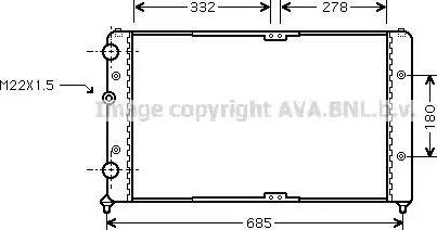 Ava Quality Cooling VWA2191 - Радиатор, охлаждение двигателя autosila-amz.com