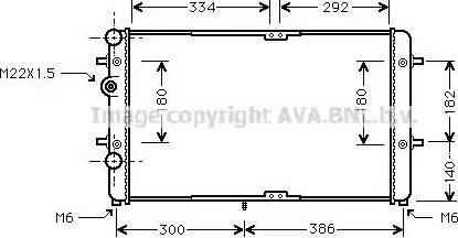 Ava Quality Cooling VWA2180 - Радиатор, охлаждение двигателя autosila-amz.com