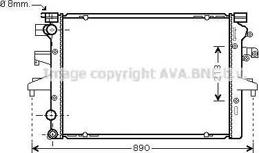 Ava Quality Cooling VWA2231 - Радиатор, охлаждение двигателя autosila-amz.com