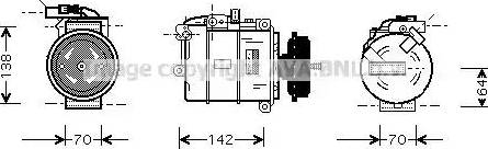 Ava Quality Cooling VWAK087 - Компрессор кондиционера autosila-amz.com