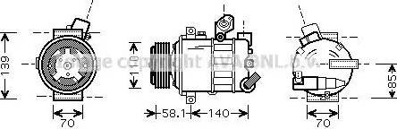 Ava Quality Cooling VWAK302 - Компрессор кондиционера autosila-amz.com