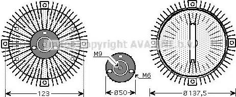 Ava Quality Cooling VW C273 - Сцепление, вентилятор радиатора autosila-amz.com