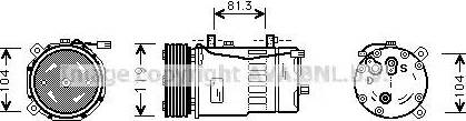 Ava Quality Cooling VW K046 - Компрессор кондиционера autosila-amz.com