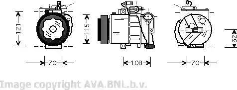 Ava Quality Cooling VW K064 - Компрессор кондиционера autosila-amz.com